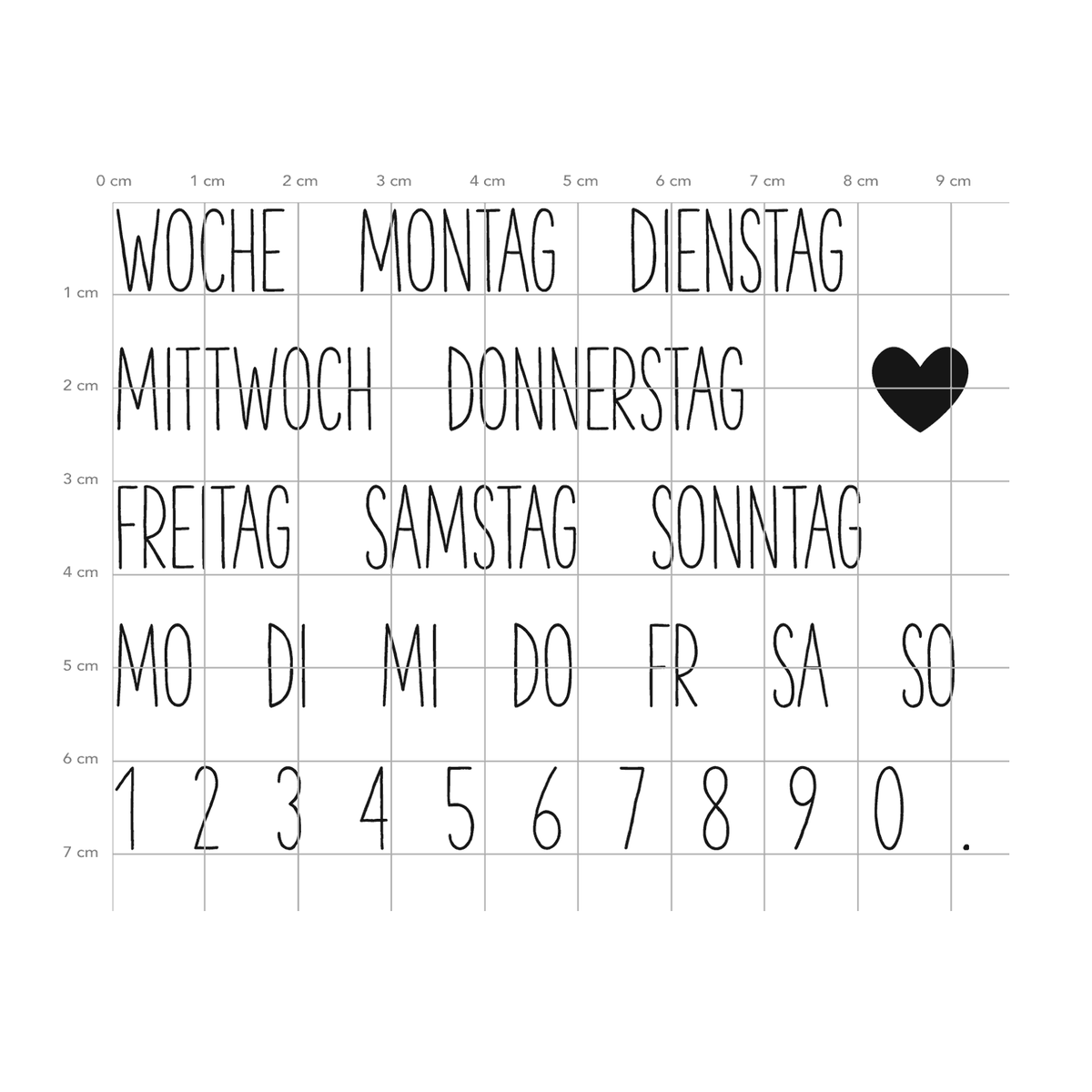 Karten-Kunst Clear Stamps KK-0058 - Kalender Nr. 2