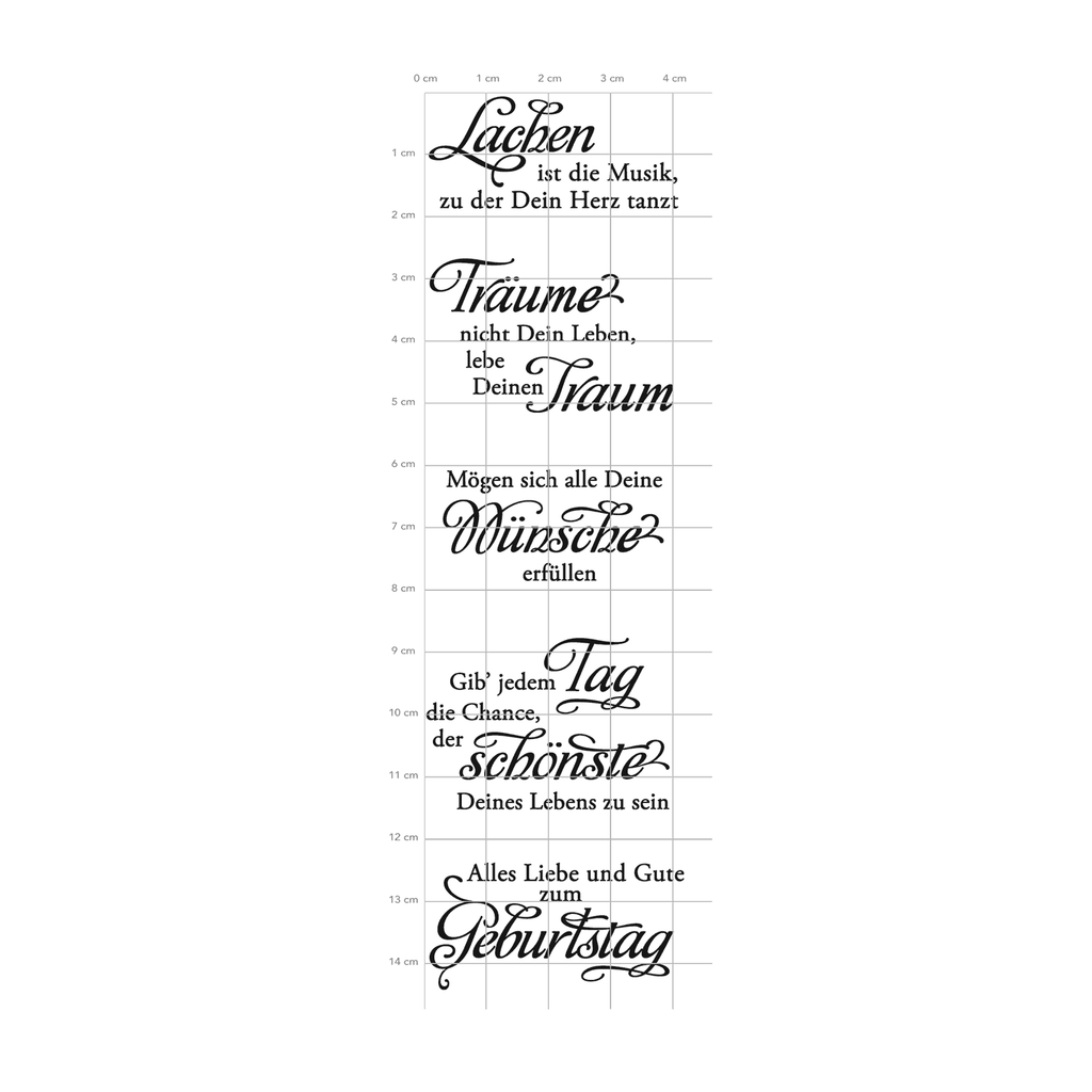Karten-Kunst Clear Stamps KK-0065 - Weise Worte zum Geburtstag