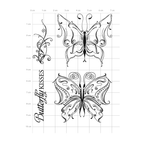 Karten-Kunst Clear Stamps KK-0080 - Schnörkel-Schmetterlinge