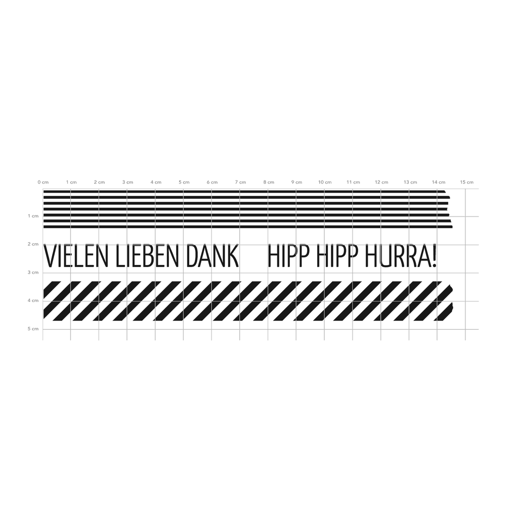Karten-Kunst Clear Stamps KK-0102 - Washi-Tape Vielen lieben Dank