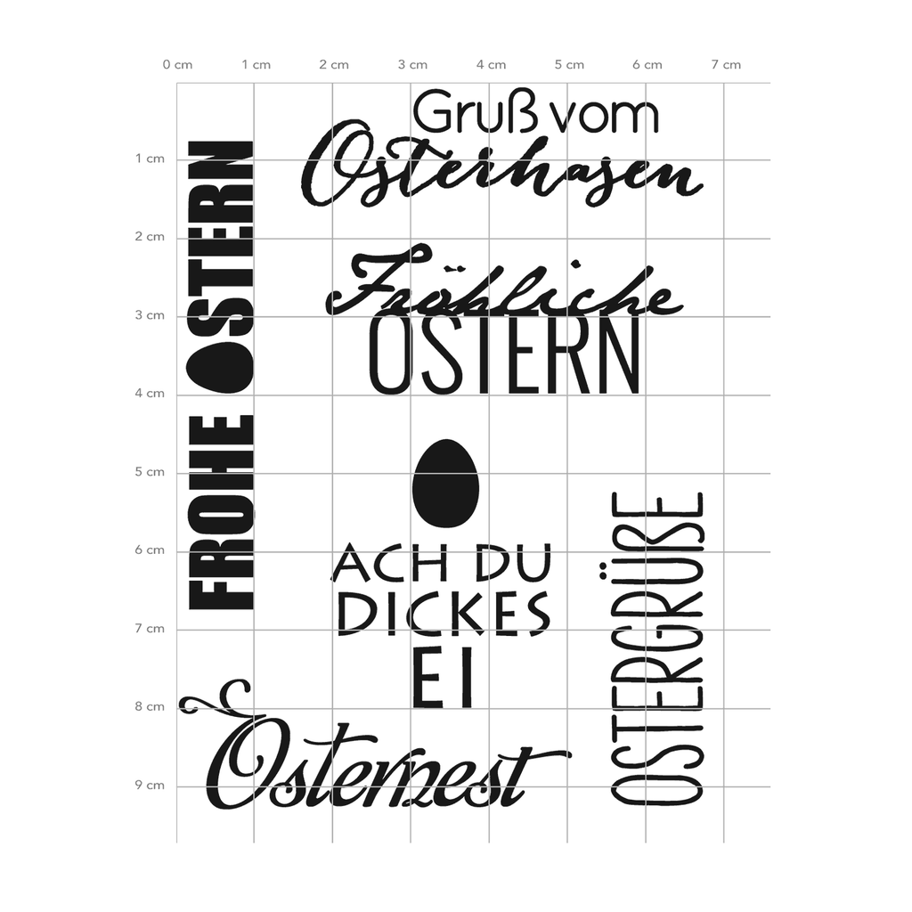 Karten-Kunst Clear Stamps KK-0098 - Typomix Ostern