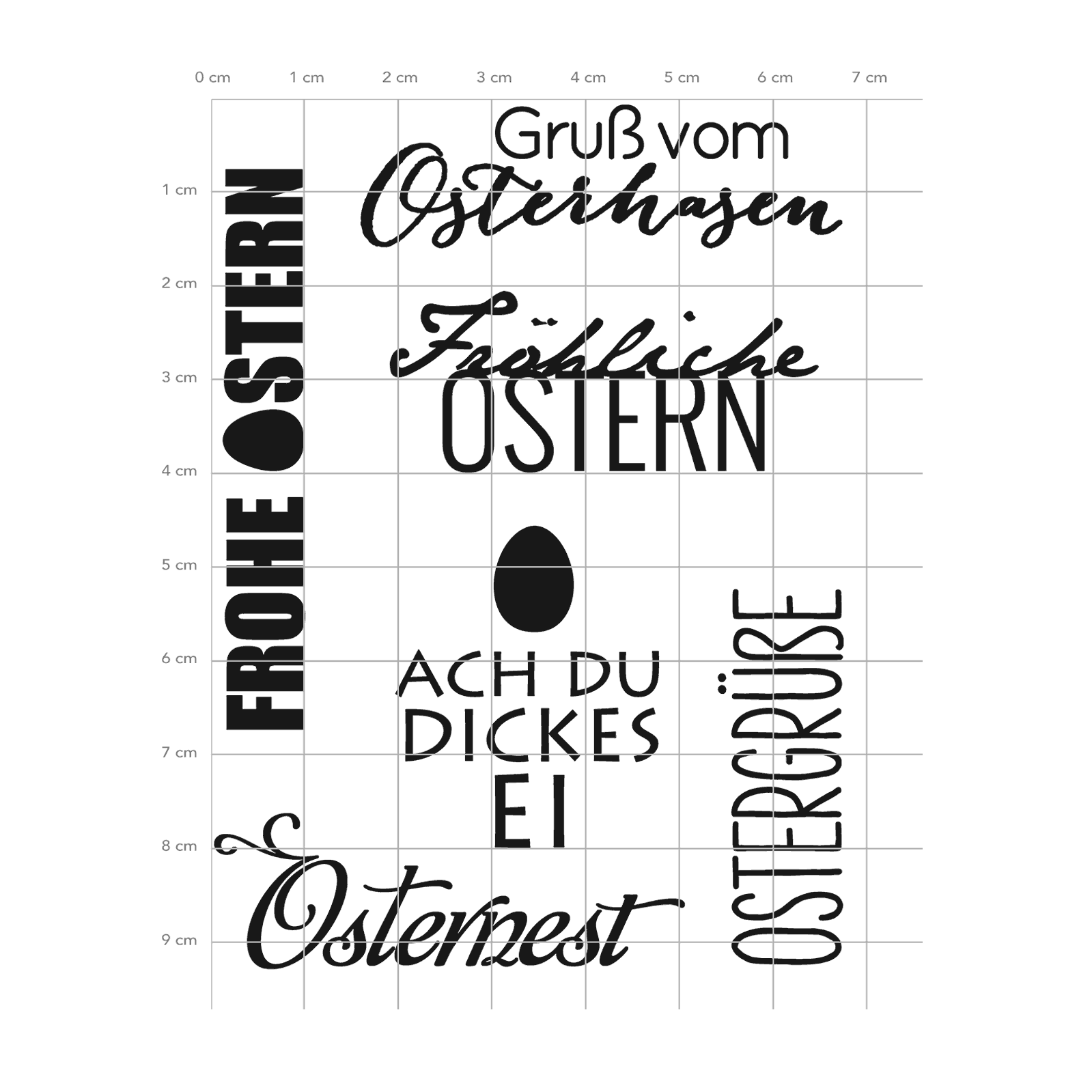 Karten-Kunst Clear Stamps KK-0098 - Typomix Ostern