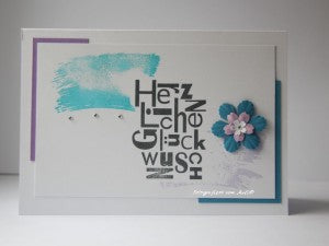 Karten-Kunst Clear Stamps KK-0013 - Buchstabenblöcke Glückwunsch / Weihnachten