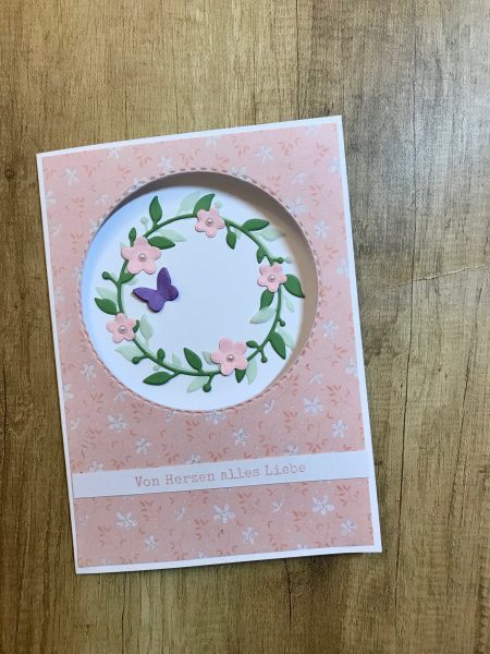 Karten-Kunst Stanzschablone kk-D103 - Small Flower Wreath