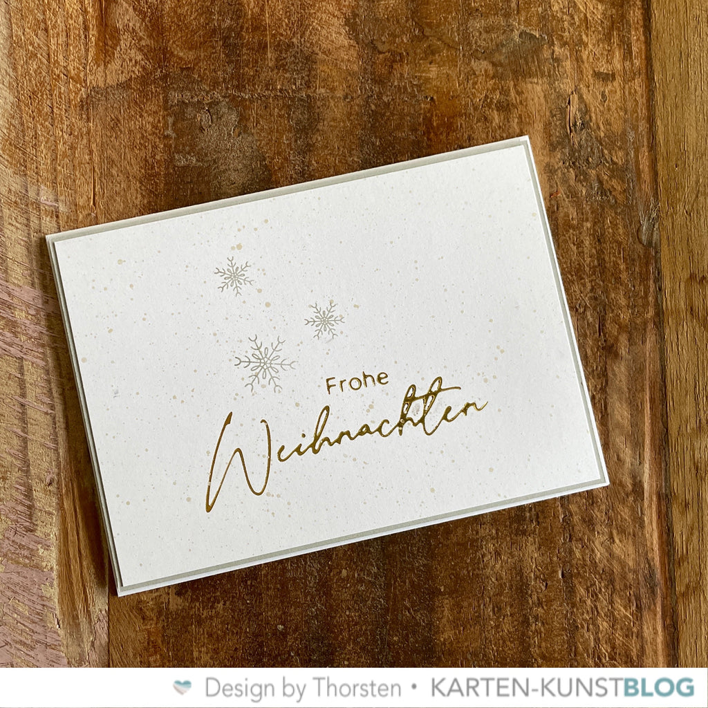 Karten-Kunst Hot Foil Plate kk-HF020 - Luxe Frohe Weihnachten