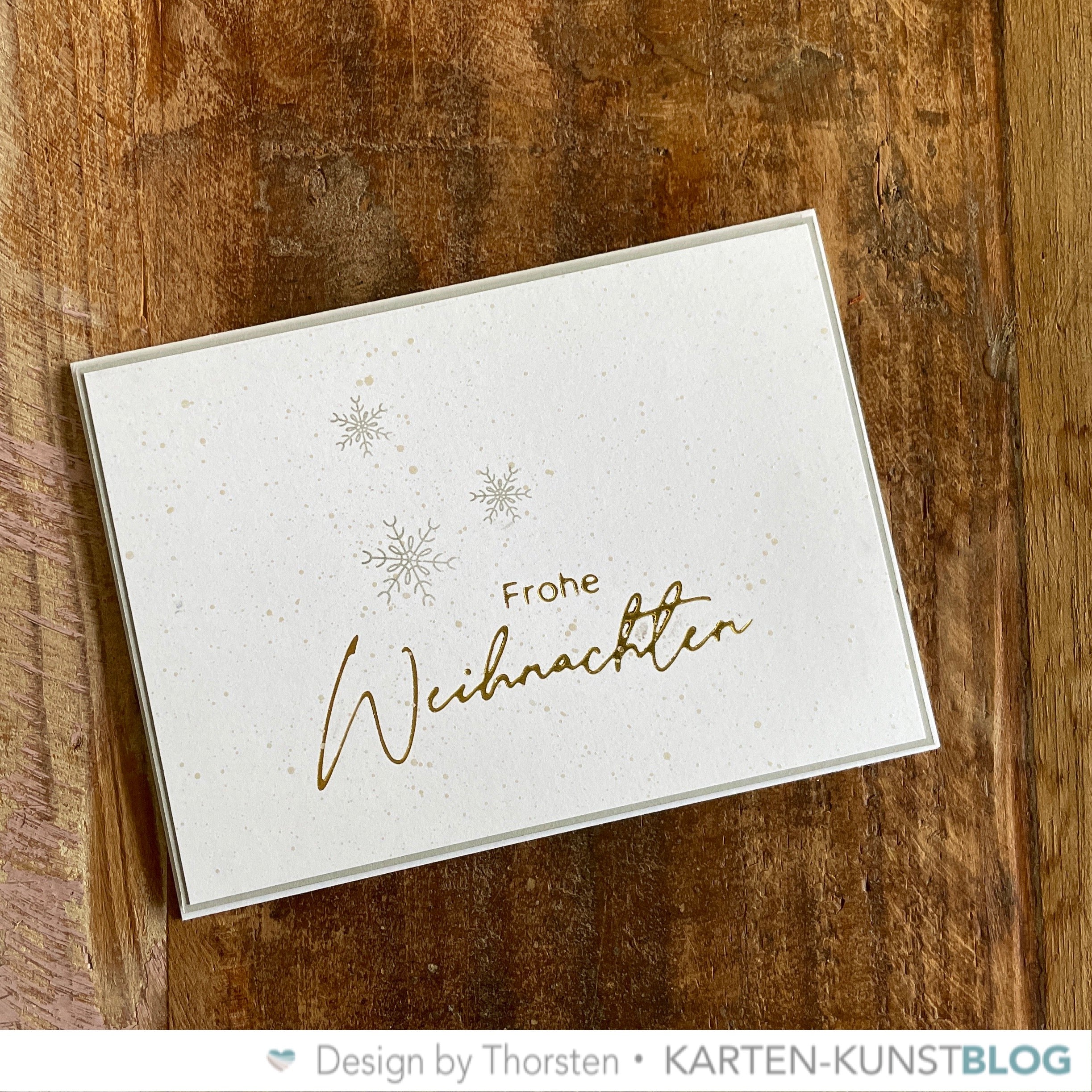 Karten-Kunst Hot Foil Plate kk-HF020 - Luxe Frohe Weihnachten