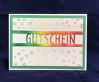 Karten-Kunst Stanzschablone kk-D059 - Brückentext Gutschein