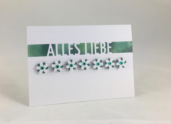 Karten-Kunst Stanzschablone kk-D050 - Brückentext Alles Liebe