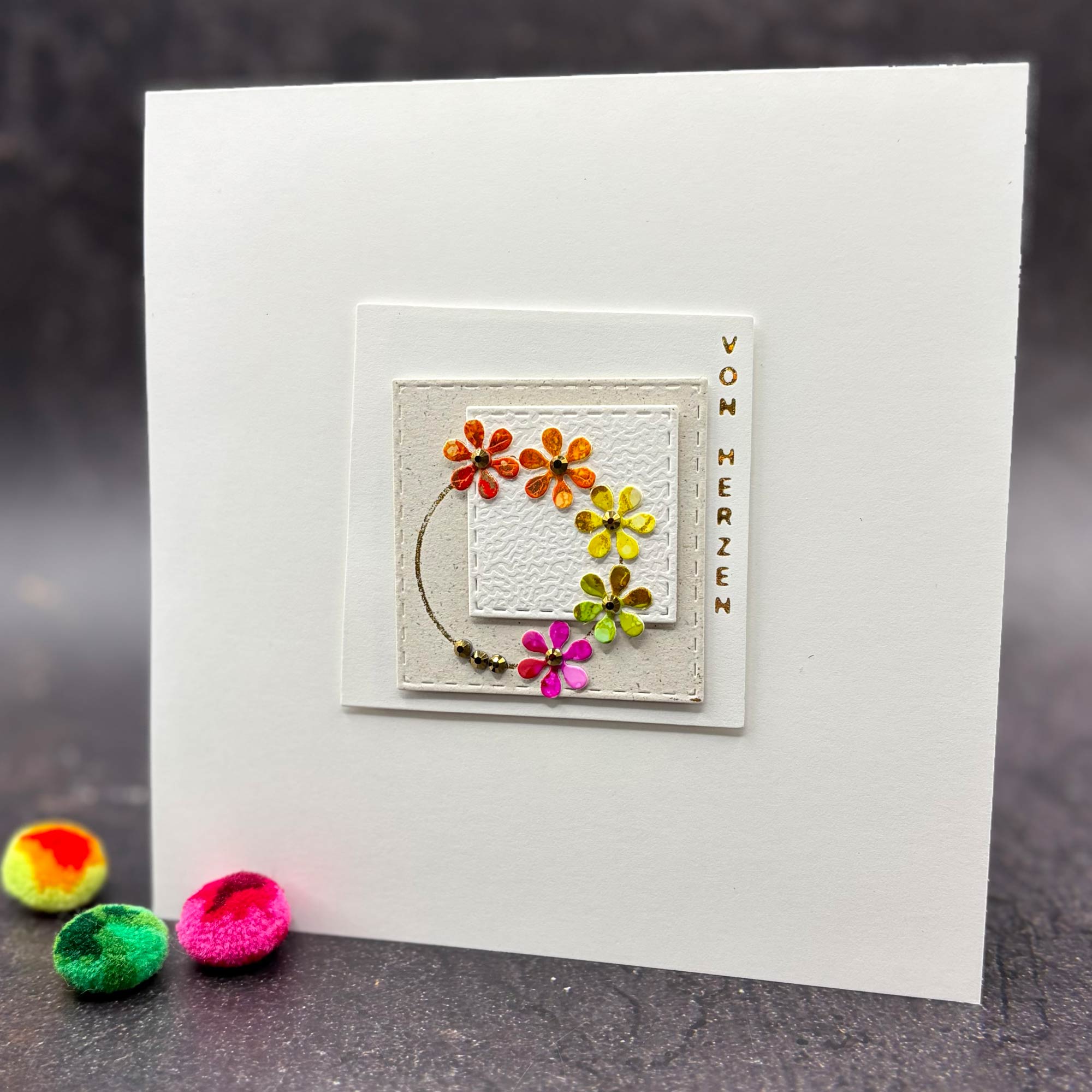 Karten-Kunst Stanzschablone kk-D209 - Card Designer Quadrat