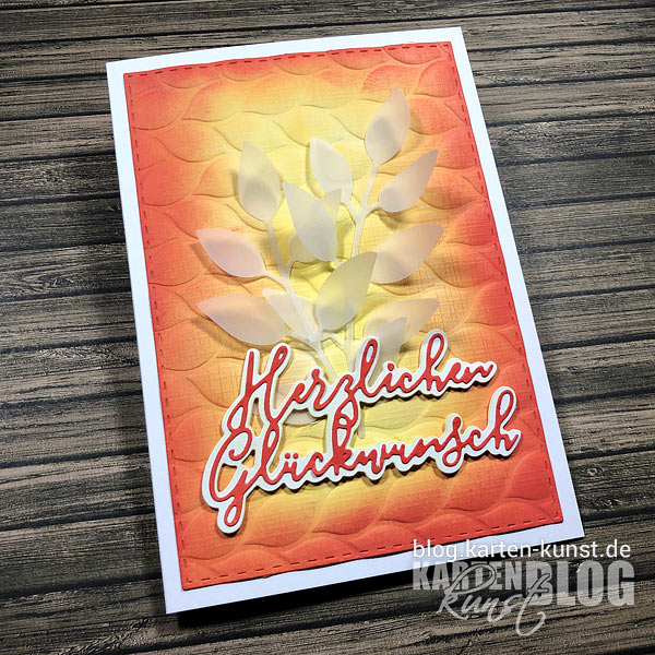 Karten-Kunst Stanzschablone kk-D143 - Elegant Script Herzlichen Glückwunsch