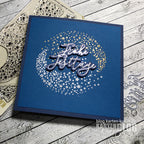 Karten-Kunst Stanzschablone kk-D098 - Elegant Script Frohe Festtage