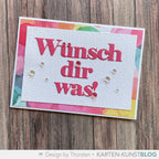 Karten-Kunst Stanzschablone kk-D218 - Das rockt Wünsch dir was