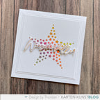 Blog Image for Schlichte Weihnachtskarte mit ausgeschnittenem Hot Foil Schriftzug und Sternenmotiv