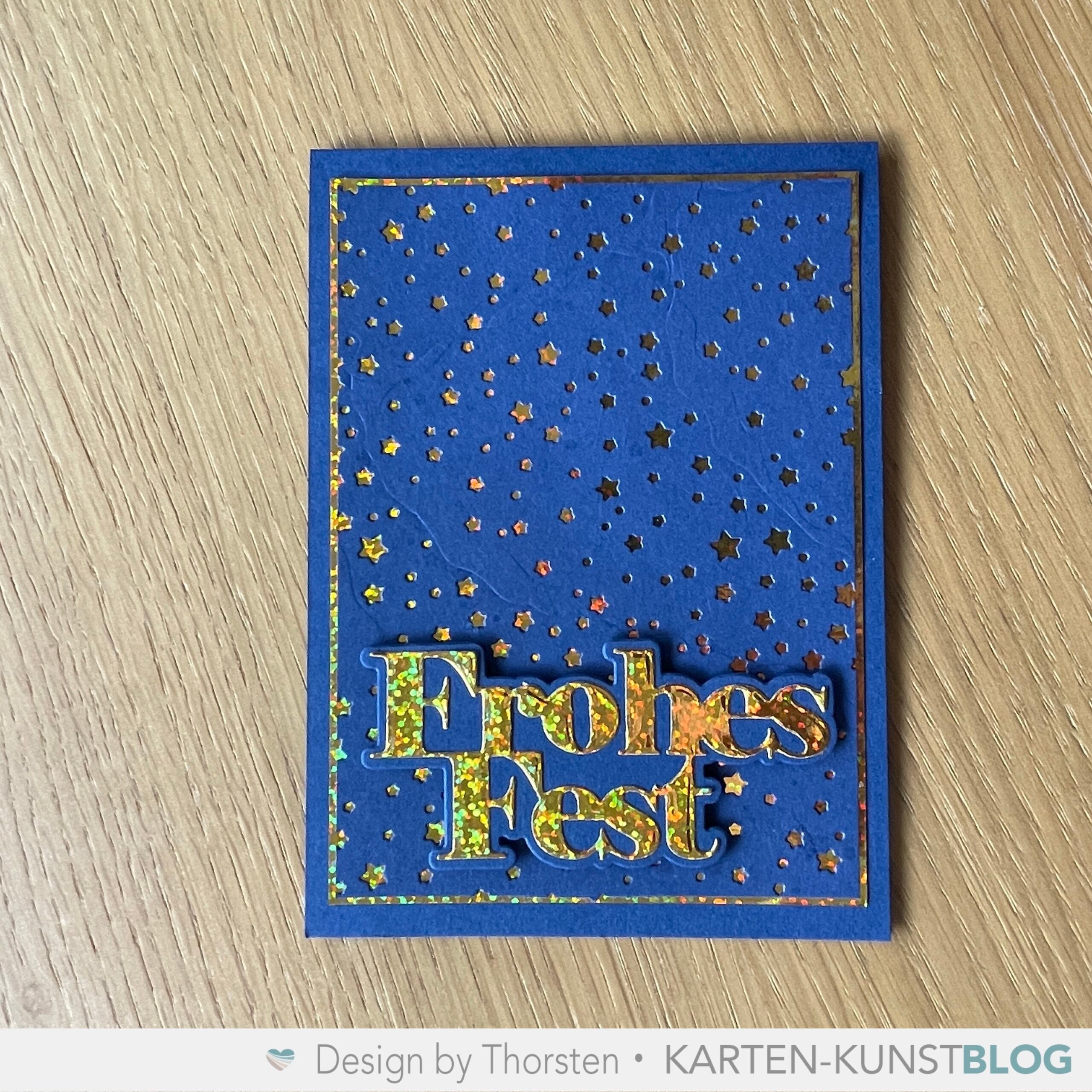 Karten-Kunst Stanzschablone kk-D191 - Das rockt Frohes Fest