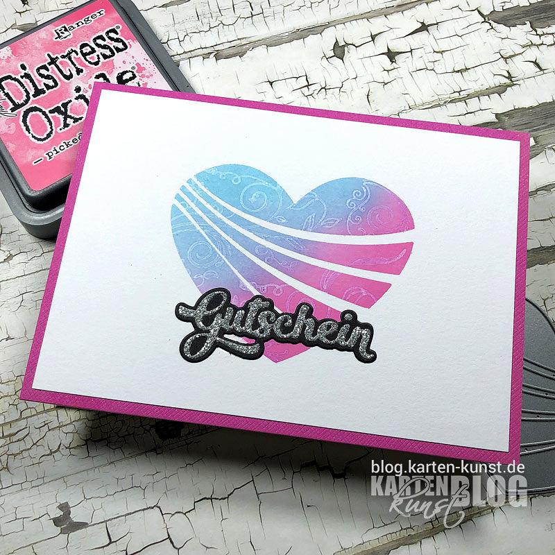 Karten-Kunst Stanzschablone kk-D184 - Nyala Script Gutschein