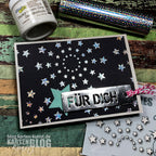 Karten-Kunst Stanzschablone kk-D111 - Stencil Tag Für Dich