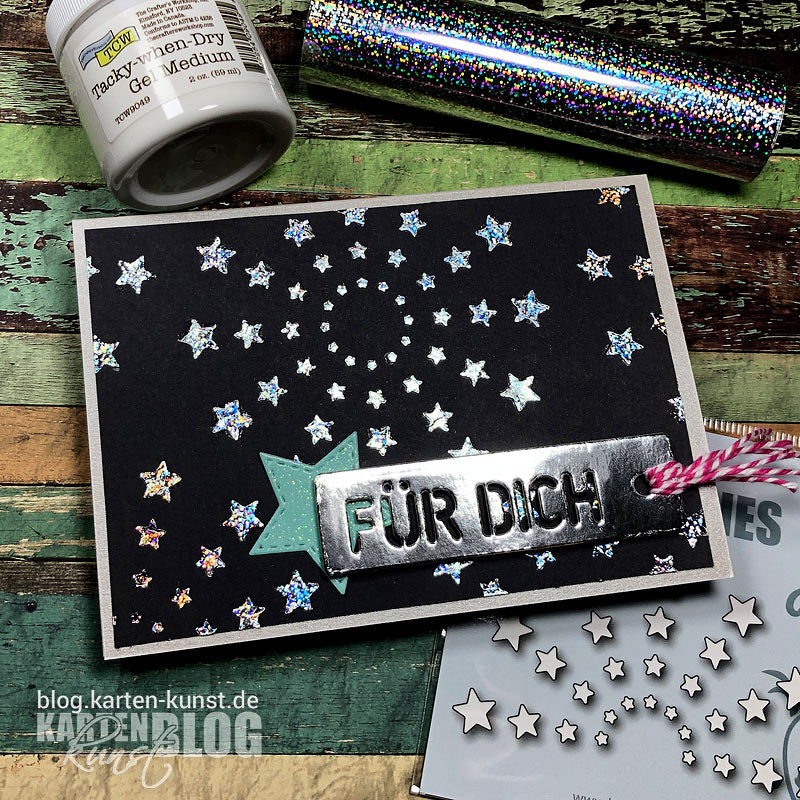 Karten-Kunst Stanzschablone kk-D192 - Star Rays