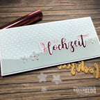 Karten-Kunst Hot Foil Plate kk-HF016 - Riesige Hochzeit