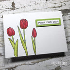Karten-Kunst Clear Stamps KK-0234 - Scribble Tulips / Tulpen Stempel