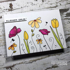 Karten-Kunst Clear Stamps KK-0234 - Scribble Tulips / Tulpen Stempel