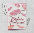 Karten-Kunst Stanzschablone kk-D143 - Elegant Script Herzlichen Glückwunsch
