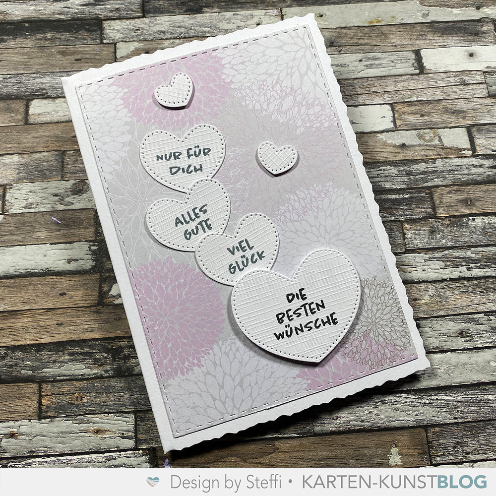 Karten-Kunst Stanzschablone kk-D136 - Mini Pierced Round Hearts