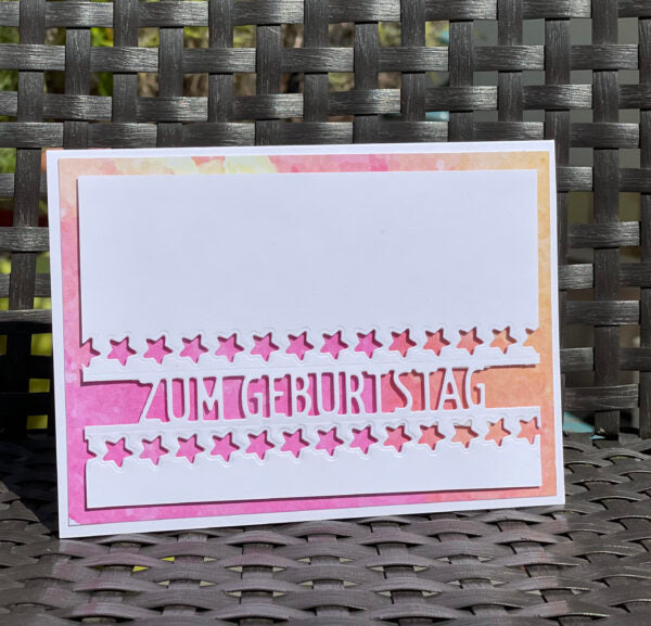Karten-Kunst Stanzschablone kk-D150 - Stars in a Row / Sternenbordüre