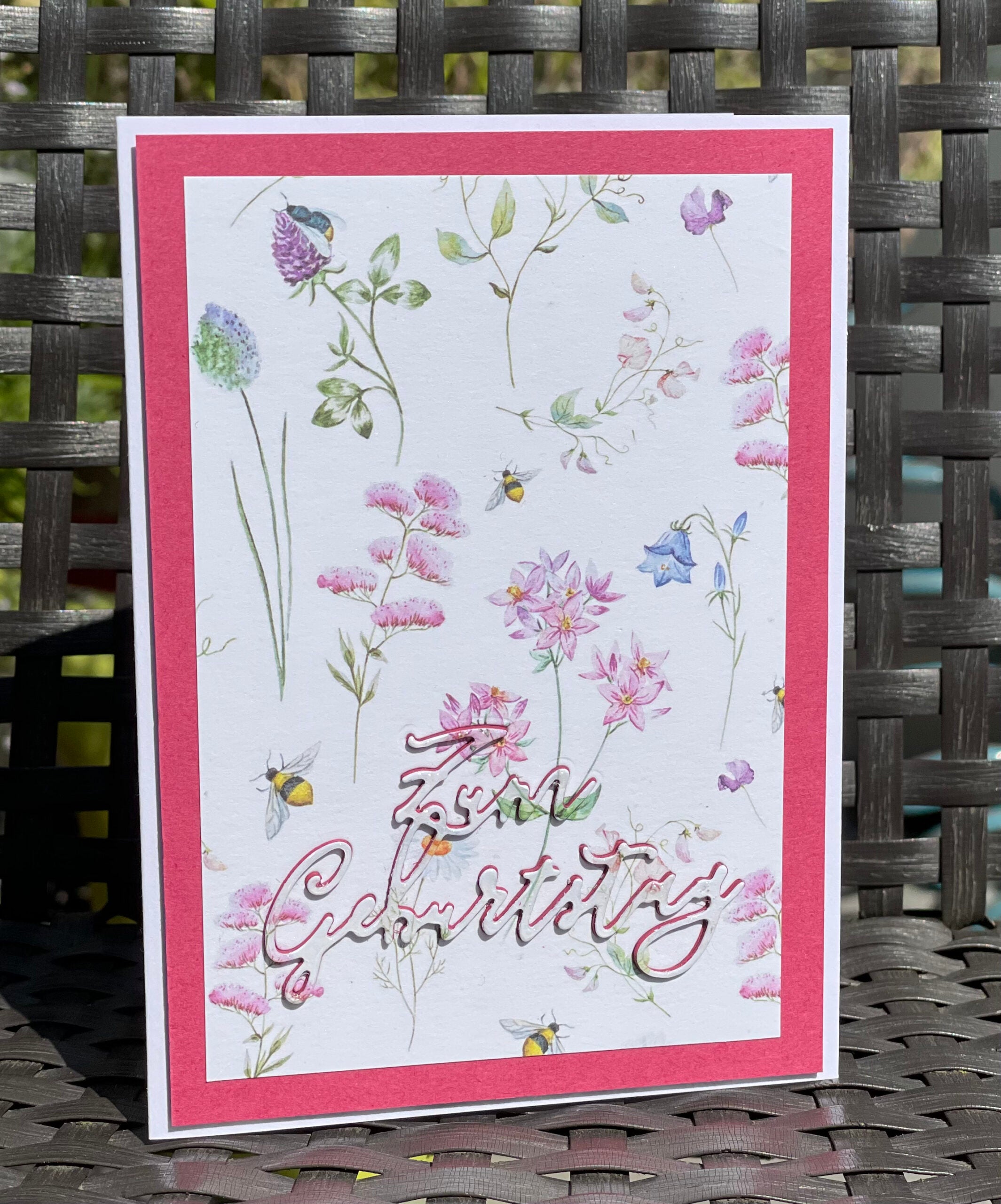 Karten-Kunst Stanzschablone kk-D154 - Elegant Script Zum Geburtstag