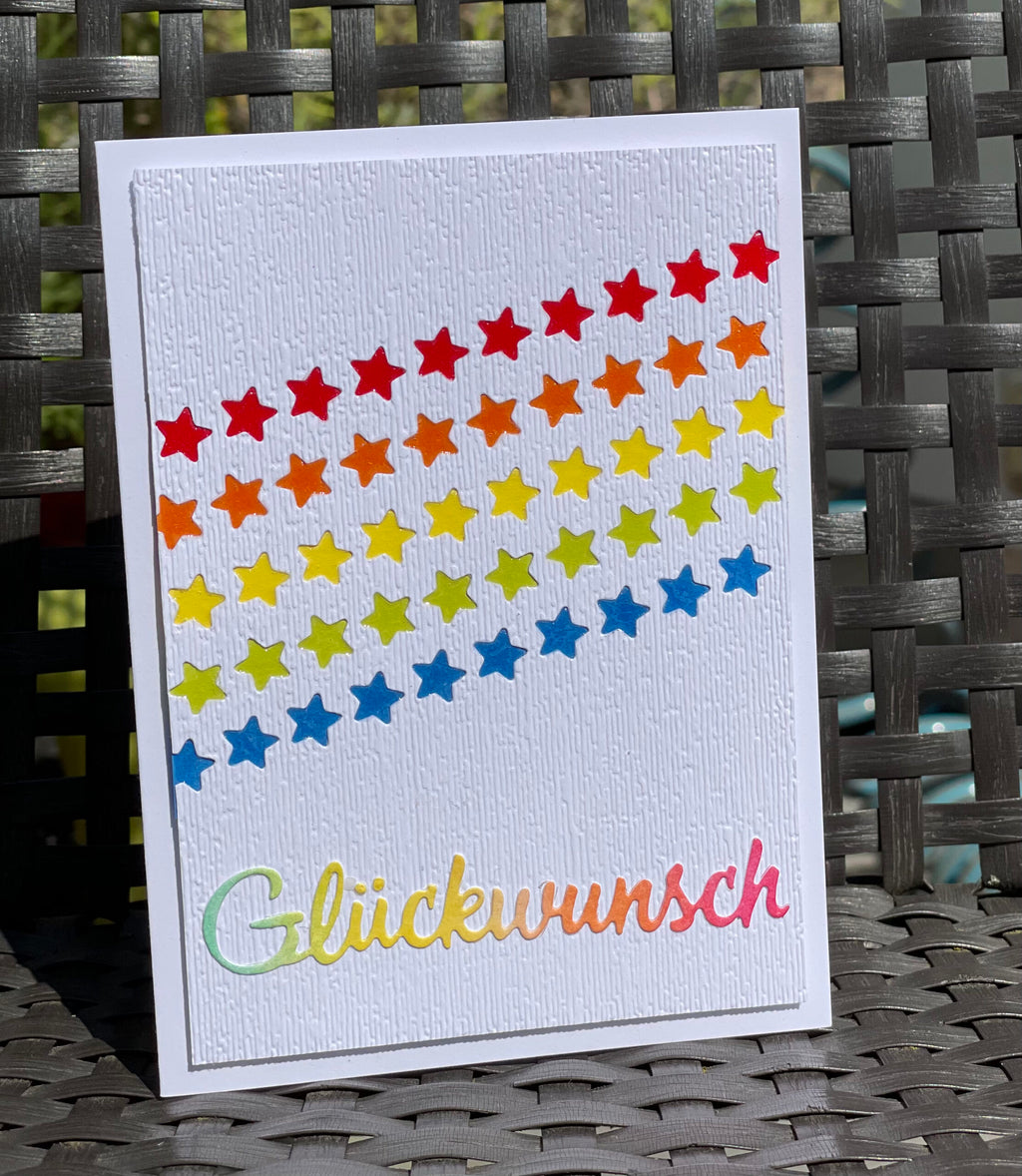 Karten-Kunst Stanzschablone kk-D150 - Stars in a Row / Sternenbordüre