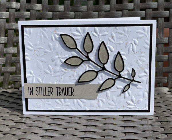 Karten-Kunst Stanzschablone Blätter-Zweige - kk-D152 Ash Leaf