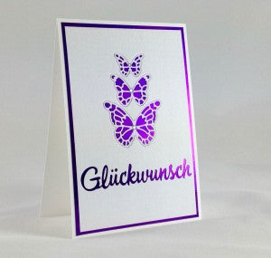 Karten-Kunst Stanzschablone kk-D006 - Große Texte Glückwunsch