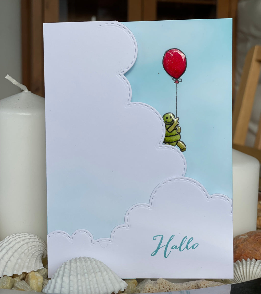 Karten-Kunst Clear Stamps KK-0077 - Viecher auf Ballonfahrt