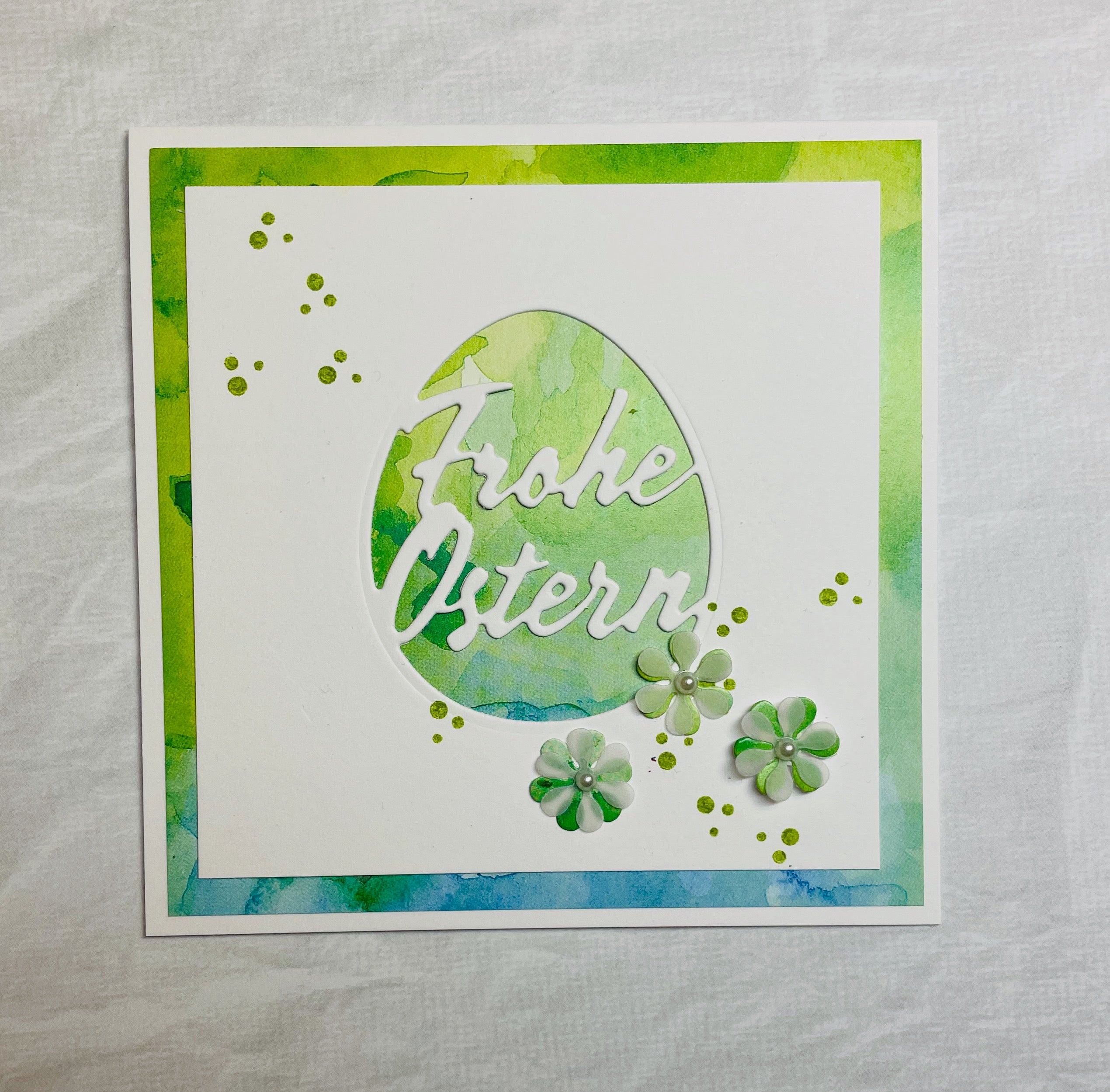 Karten-Kunst Stanzschablone kk-D173 - Mojito Osterei Frohe Ostern
