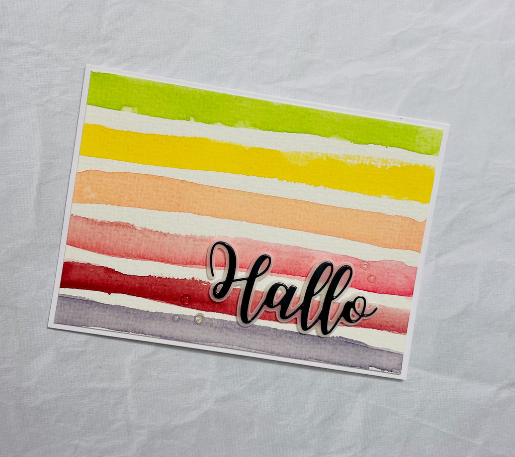Karten-Kunst Stanzschablone kk-D165 - Riesiges Hallo