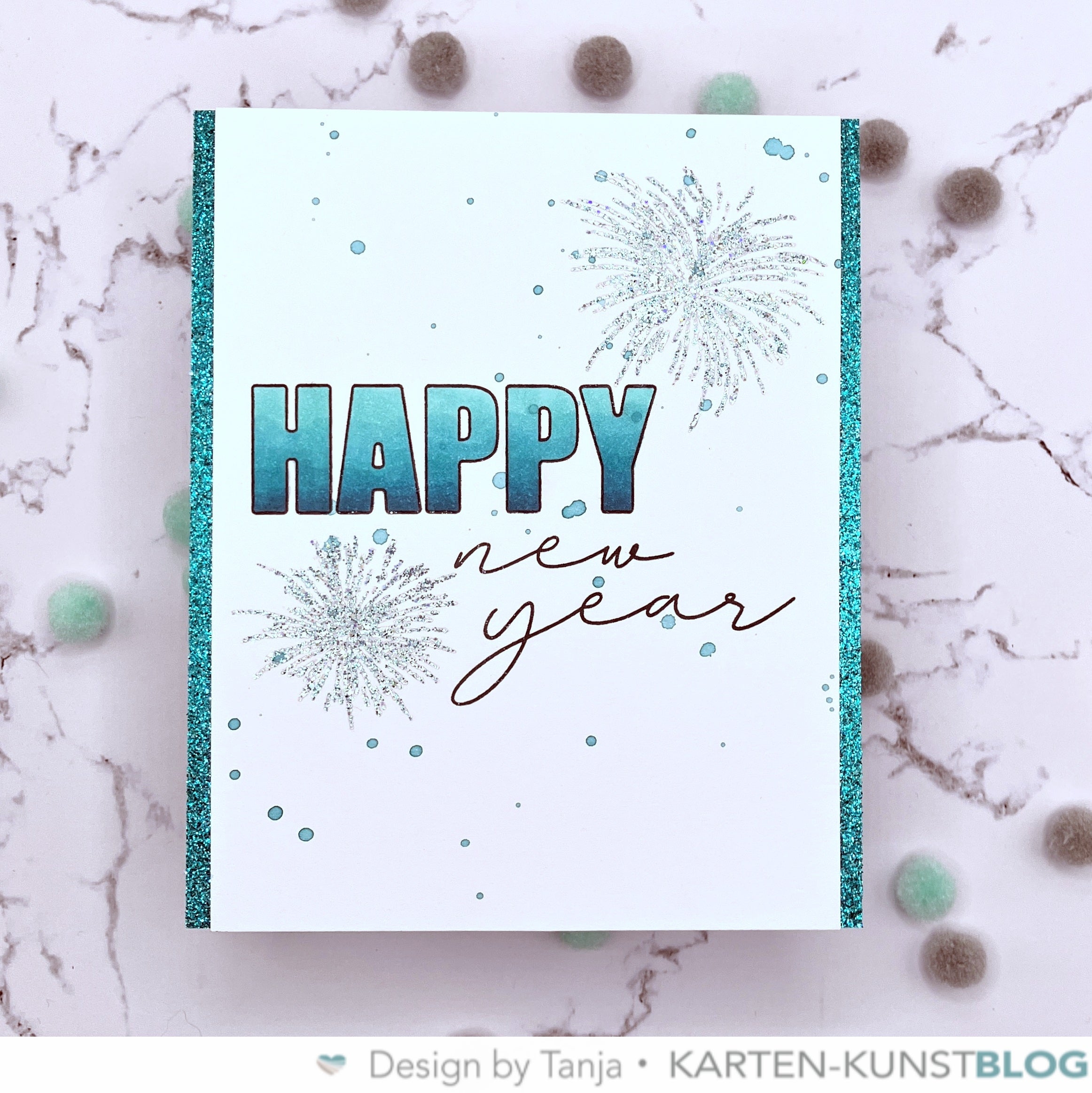 Karten-Kunst Clear Stamps KK-0205 - Mega Happy Birthday / New Year