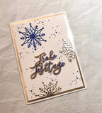 Karten-Kunst Stanzschablone kk-D098 - Elegant Script Frohe Festtage
