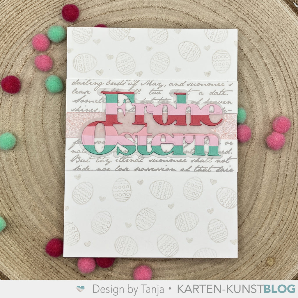 Karten-Kunst Stanzschablone kk-D193 - Das rockt Frohe Ostern