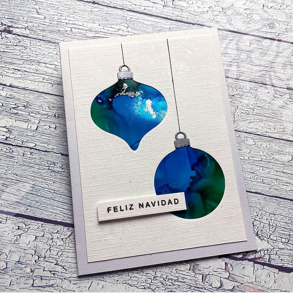 Karten-Kunst Stanzschablone kk-D227 - Christbaumkugeln