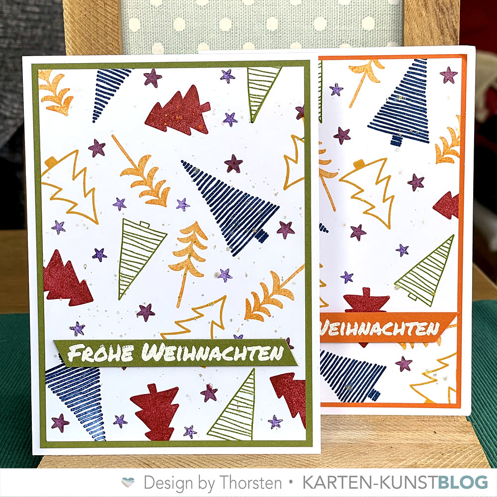 Karten-Kunst Clear Stamps KK-0222 - Abstrakte Tannen