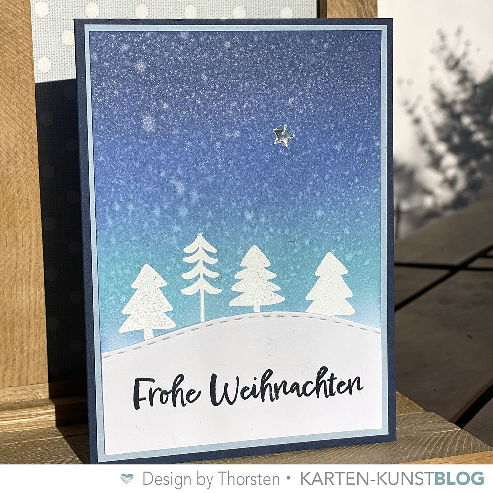 Karten-Kunst Clear Stamps KK-0222 - Abstrakte Tannen