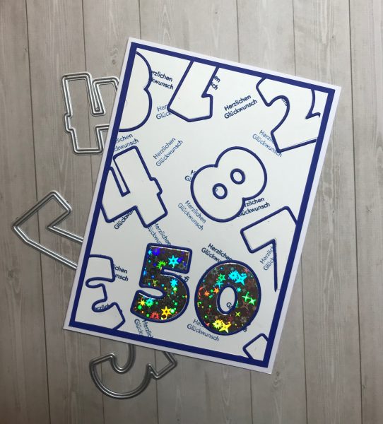 Karten-Kunst Stanzschablone kk-D090 - Lucky Numbers
