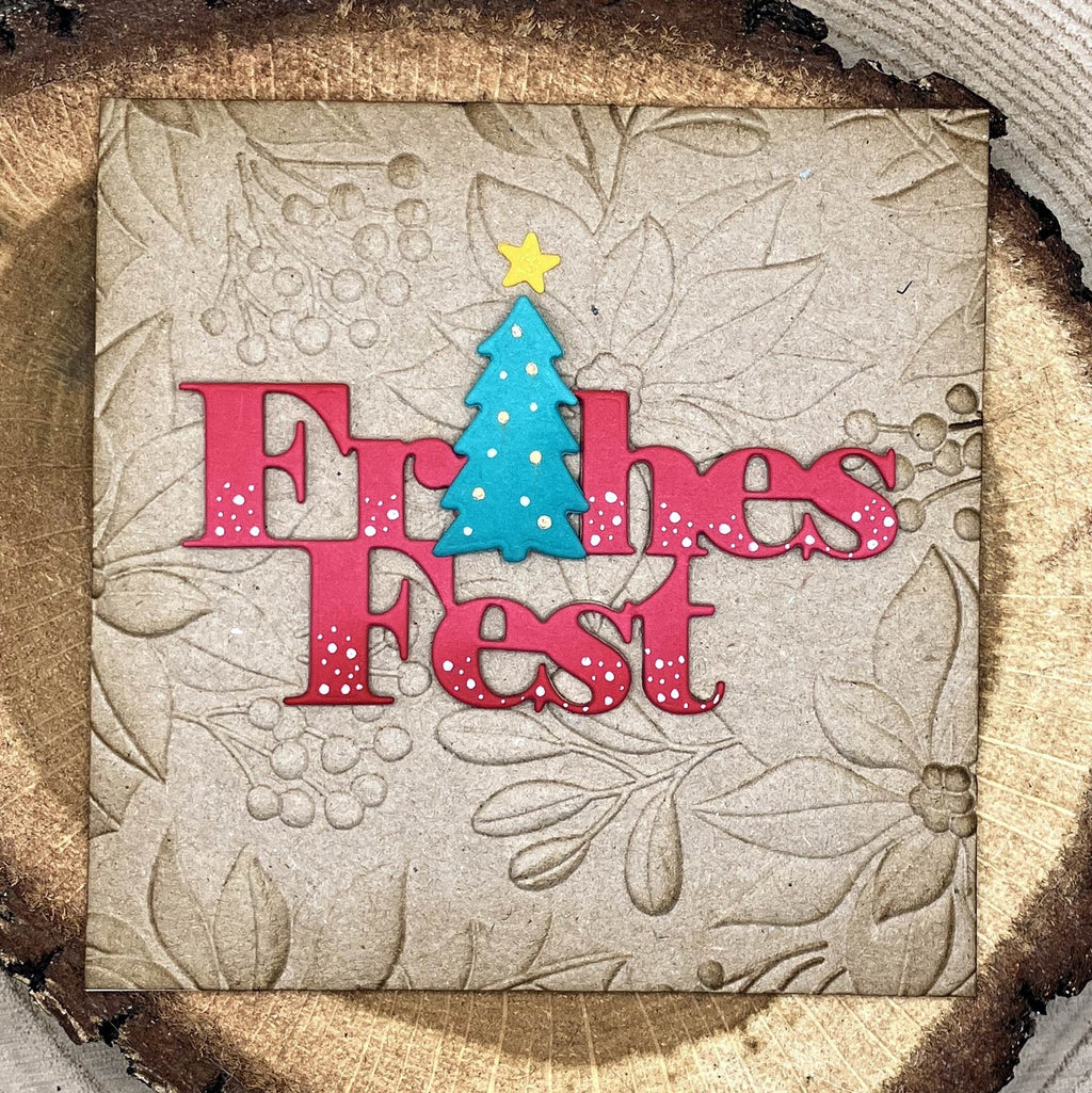 Karten-Kunst Stanzschablone kk-D191 - Das rockt Frohes Fest