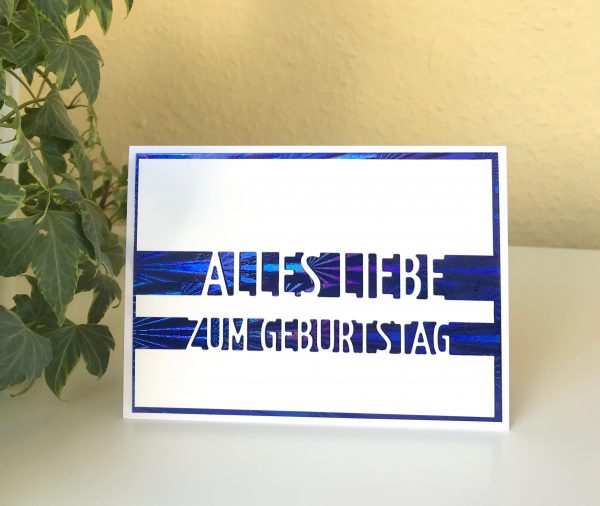 Karten-Kunst Stanzschablone kk-D050 - Brückentext Alles Liebe
