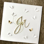Karten-Kunst Stanzschablone zur Hochzeit kk-D134 - Ja mit Kontur