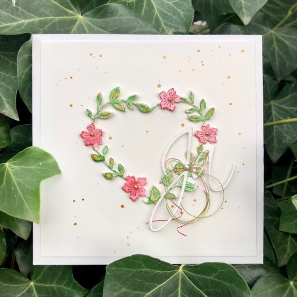 Karten-Kunst Stanzschablone zur Hochzeit kk-D134 - Ja mit Kontur