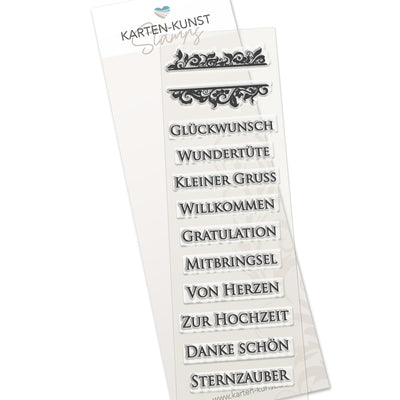 Karten-Kunst Clear Stamps KK-0076 - Noch mehr eingerahmte Worte