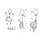 Karten-Kunst Clear Stamps KK-0077 - Viecher auf Ballonfahrt