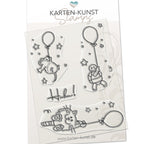 Karten-Kunst Clear Stamps KK-0077 - Viecher auf Ballonfahrt