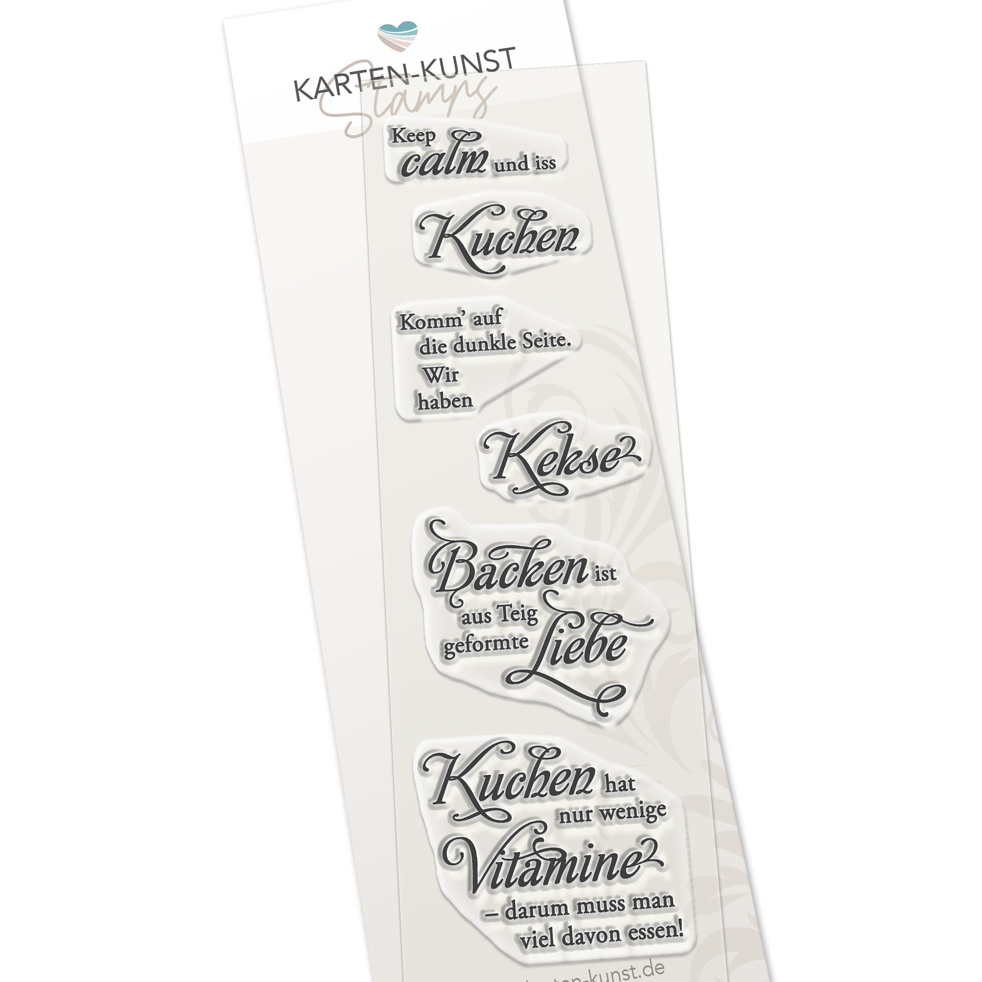 Karten-Kunst Clear Stamps KK-0090 - Weise Worte Kuchen & Kekse