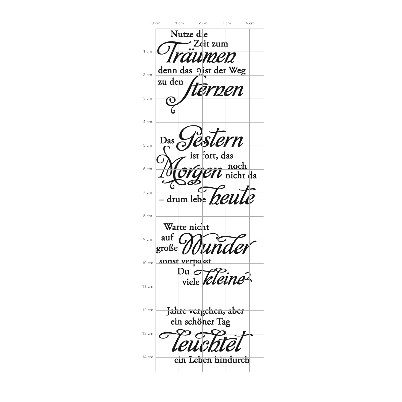 Karten-Kunst Clear Stamps KK-0096 - Weise Worte Zeit